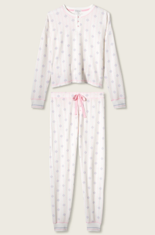 PJ Salvage Ski Jammie Classics Ivory Set Loungewear in at Wrapsody