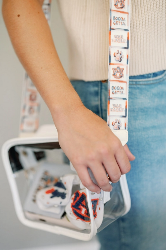 Stadium Bag with Auburn University Strap Handbags in  at Wrapsody