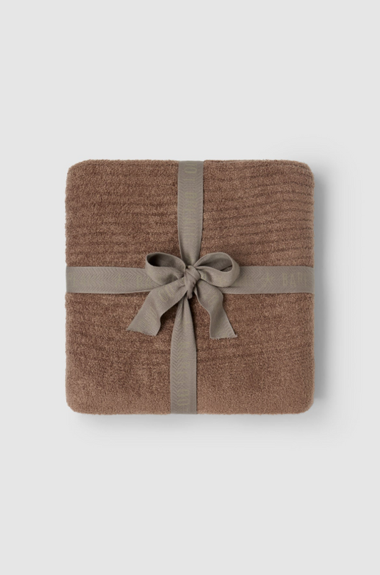 Barefoot Dreams CozyChic Lite Ribbed Chestnut Throw Blankets & Throws in at Wrapsody