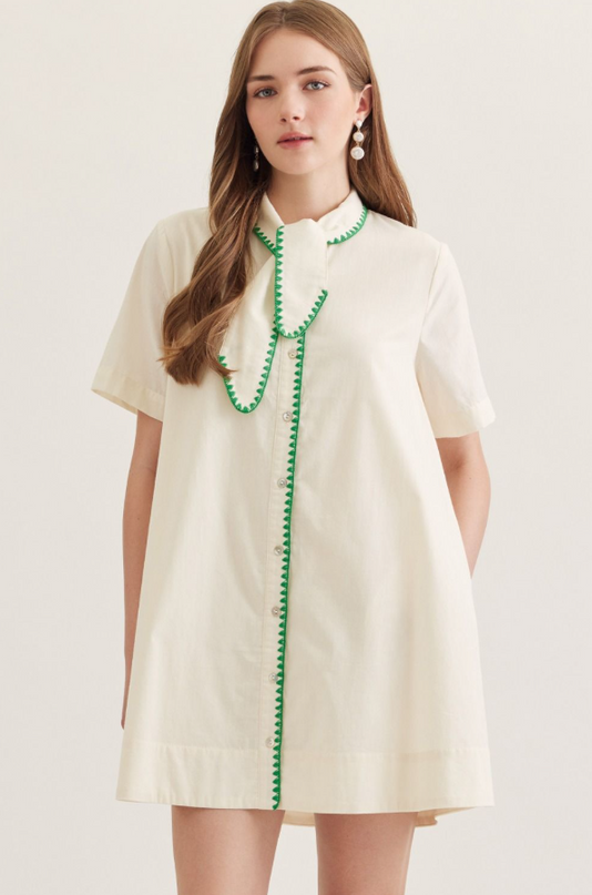 Ric Rac Ecru Mini Dress Dresses in at Wrapsody