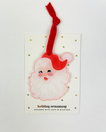 Santa Face Acrylic Ornament Home Decor in  at Wrapsody