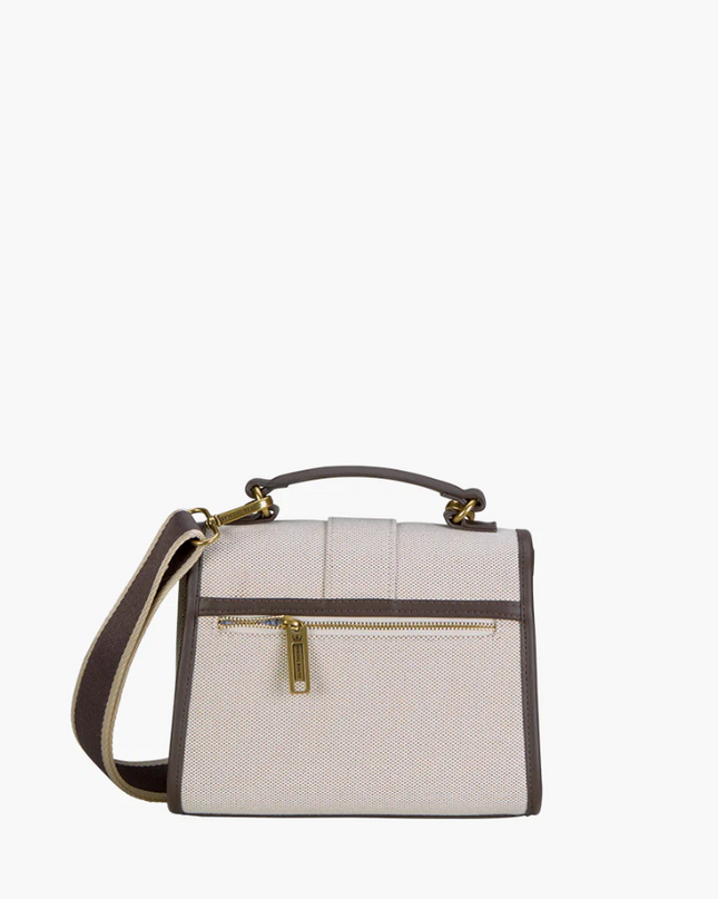Oliver Thomas Mini Satchel Natural Canvas Handbags in at Wrapsody