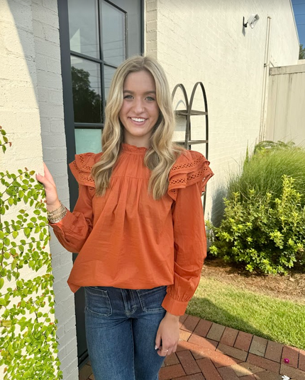 Keller Ruffle Blouse Tops in S at Wrapsody