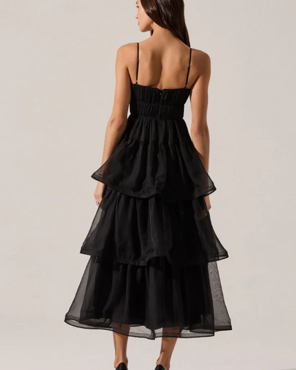 ASTR the Label Theiria Black Midi Dress