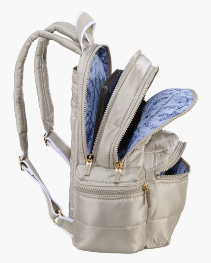 Oiver Thomas Mega Fluff Laptop Backpack Dark Grey Taupe Backpacks in at Wrapsody