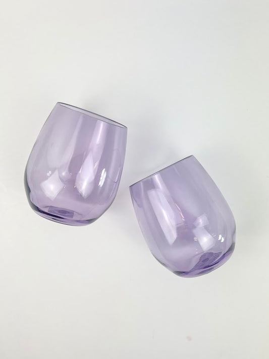 Shatterproof Stemless Wineglass Purple