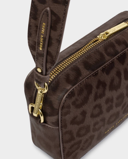 Avery Small Crossbody Bag in Chocolate Leopard