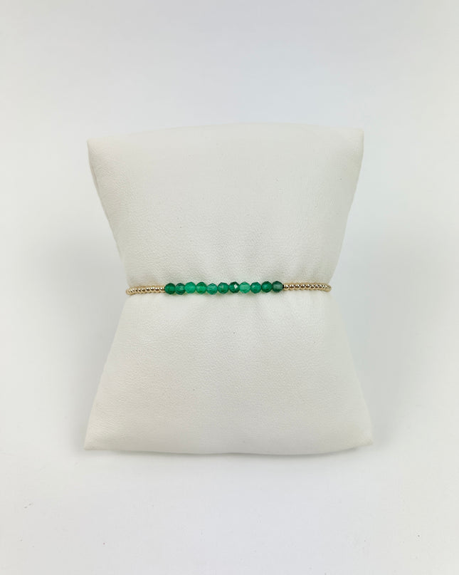 Enewton Bliss 2mm Bracelet - Green Onyx Bracelets in  at Wrapsody