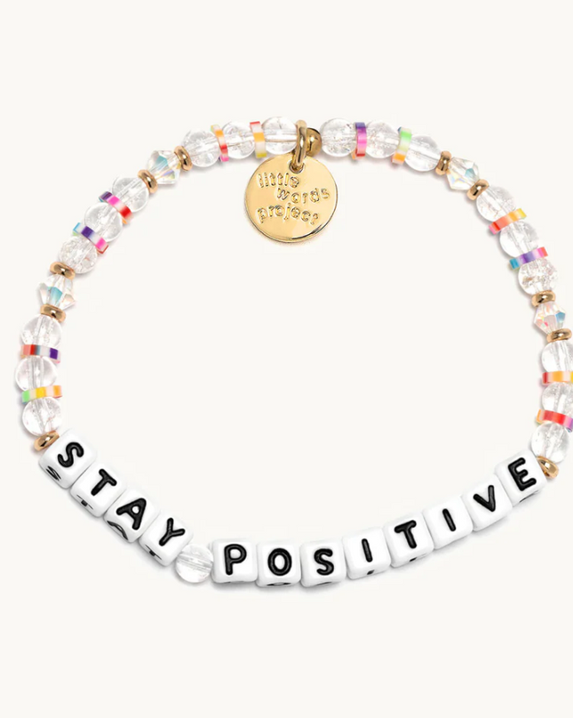 Little Word Project Stay Positive Bracelet S/M Bracelets in  at Wrapsody