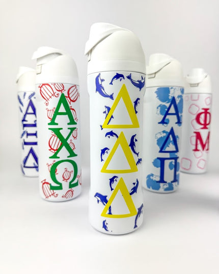 Sorority Flip-Top Water Bottle Greek in at Wrapsody