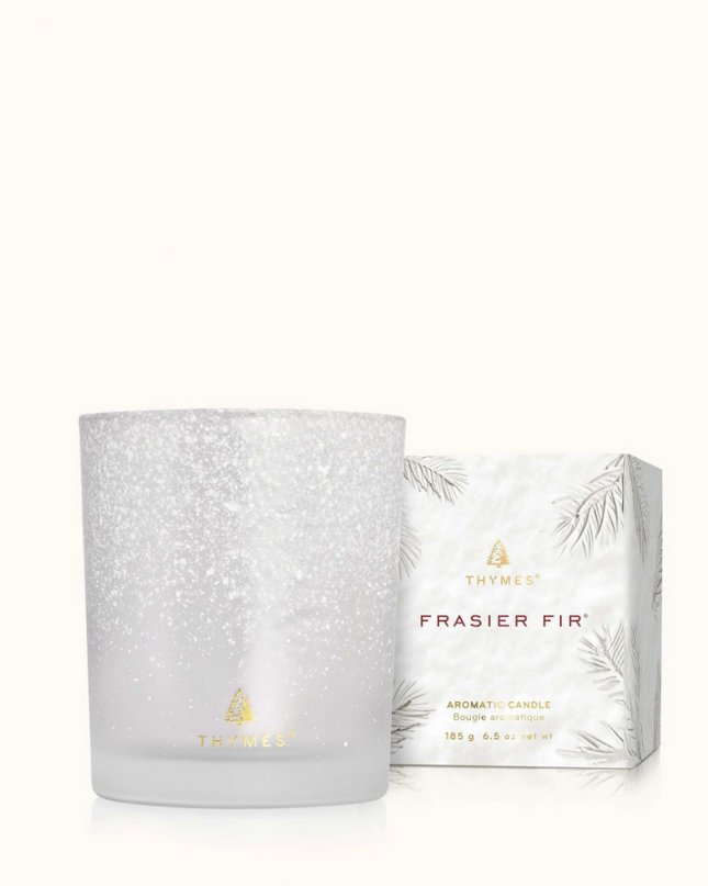 Frasier Fir 6.5oz Flocked Candle Candles in  at Wrapsody