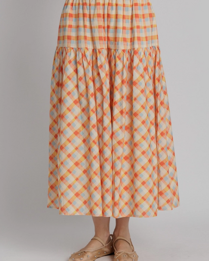 Plaid Midi Skirt Shorts in at Wrapsody