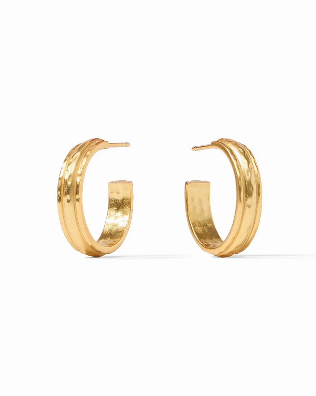 Julie Vos Madison Gold Hoops - Small Earrings in  at Wrapsody