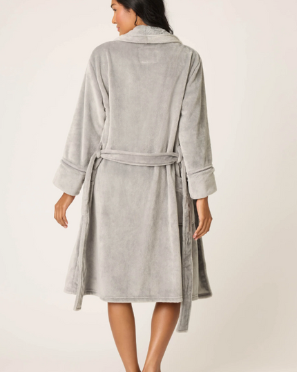 PJ Salvage Luxe Plush Frost Gray Robe Loungewear in at Wrapsody
