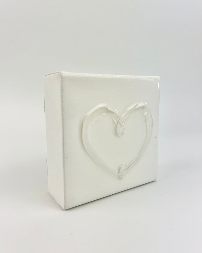 White Mini Hearts Canvas Home Decor in  at Wrapsody