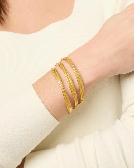 Julie Vos Cheval Twist Bangle - Medium Bracelets in  at Wrapsody