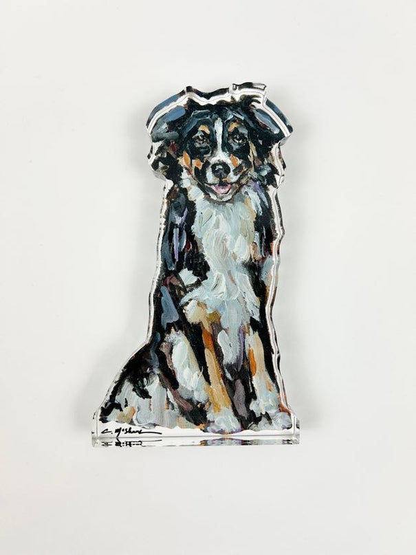 Tri-Colored Australian Shepherd Acrylic Block Home Decor in at Wrapsody