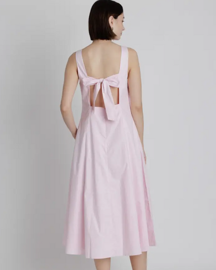 Keyhole Midi Dress in Pink Dresses in at Wrapsody