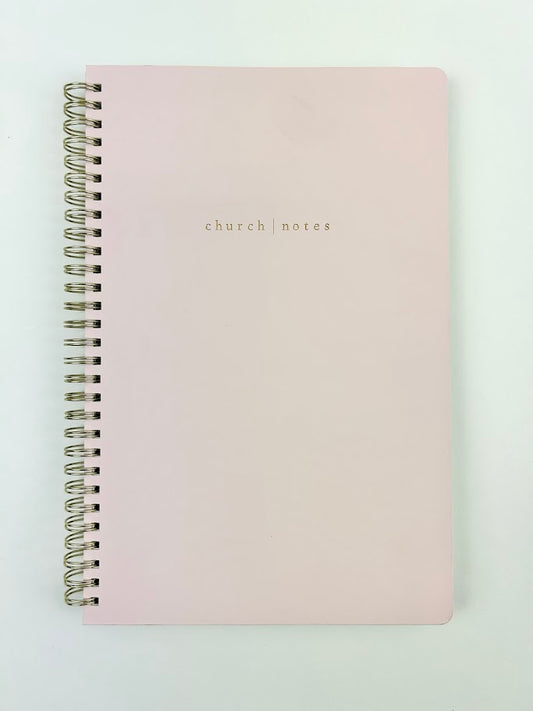 Notebook Church Notes Blush Pink Paper in  at Wrapsody