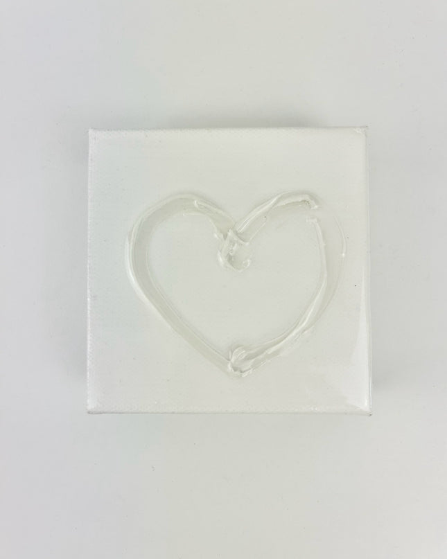 White Mini Hearts Canvas Home Decor in  at Wrapsody