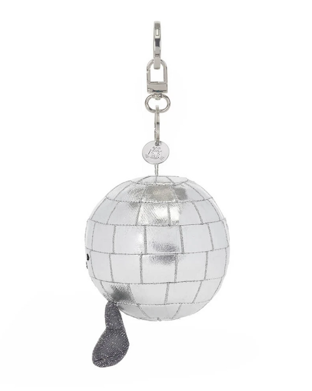 Jellycat Amuseables Disco Ball Bag Charm Soft Toys in at Wrapsody