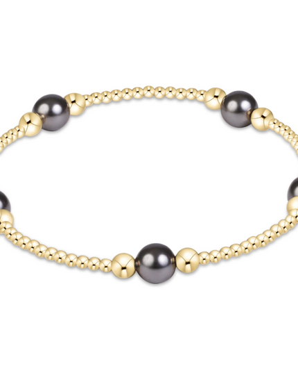 Enewton Purpose Pearl 6mm Bracelet Dark Grey Pearl