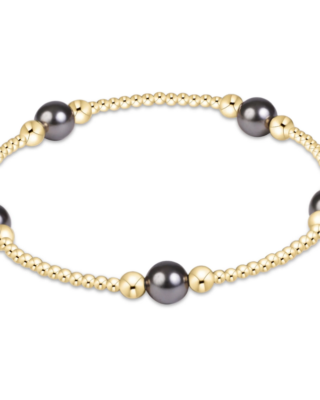 Enewton Purpose Pearl 6mm Bracelet Dark Grey Pearl Bracelets in at Wrapsody