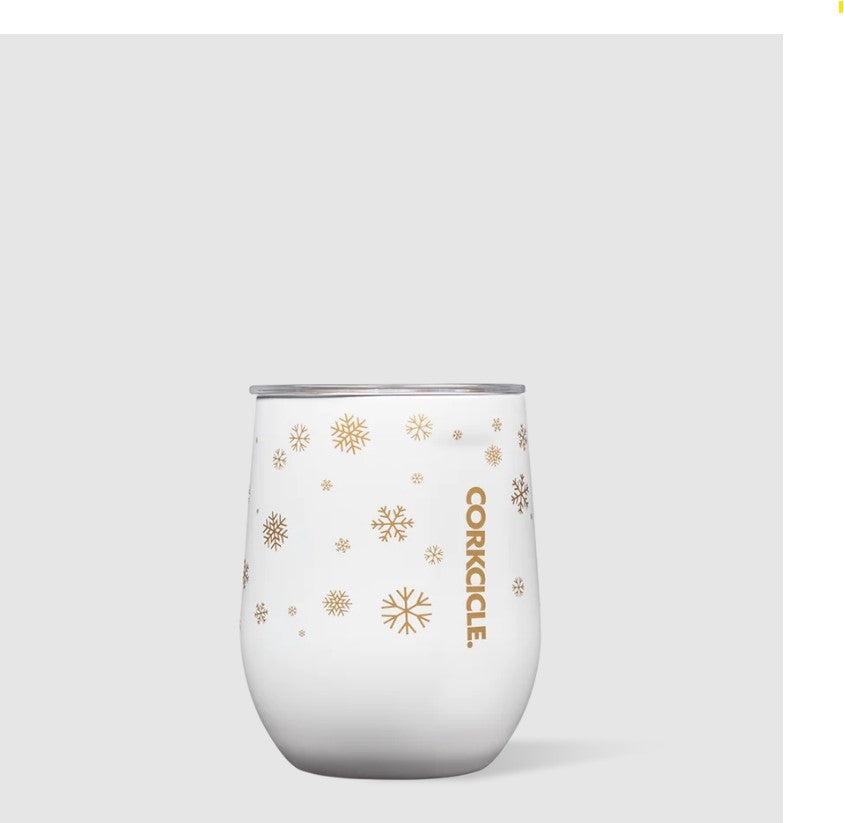 Corkcicle Stemless Wine 12oz Drinkware in Snowfall White at Wrapsody