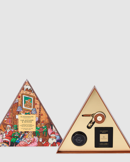Glasshouse Car Diffuser Set with Keyring Christmas Scents in at Wrapsody