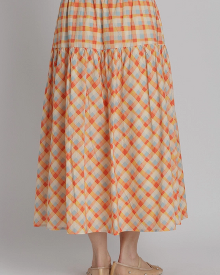 Plaid Midi Skirt Shorts in at Wrapsody