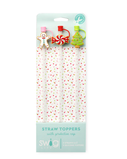 Swig Straw Topper Cookie Jar Set of 3 Drinkware in  at Wrapsody