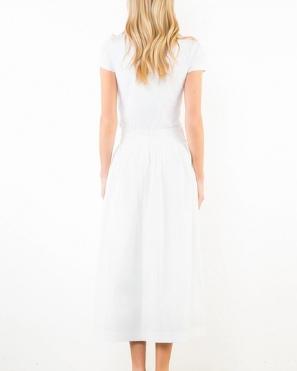 Floral Embroidered Midi Skirt