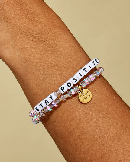 Little Word Project Stay Positive Bracelet S/M Bracelets in  at Wrapsody