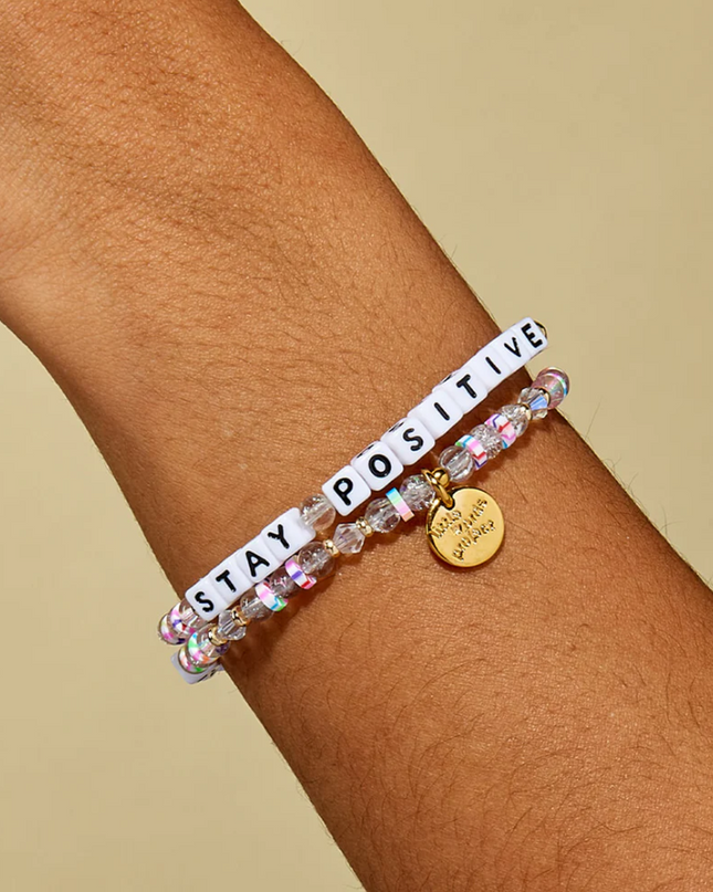 Little Word Project Stay Positive Bracelet S/M Bracelets in  at Wrapsody