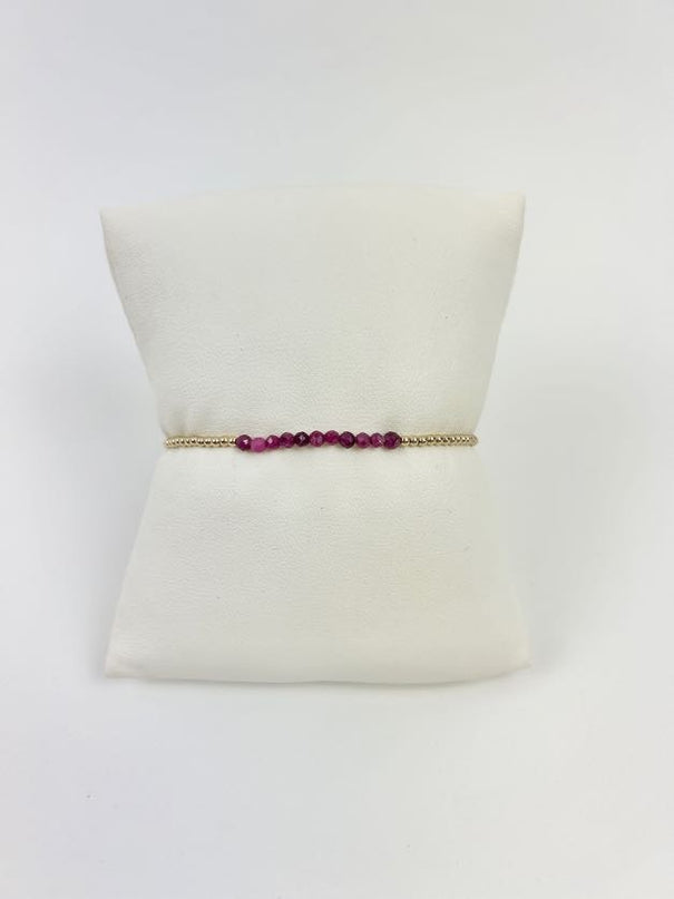 Enewton Bliss 2mm Bracelet - Ruby Bracelets in  at Wrapsody