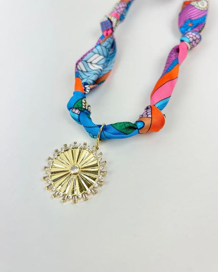 Cabo Medallion Scarf Necklace Necklaces in at Wrapsody
