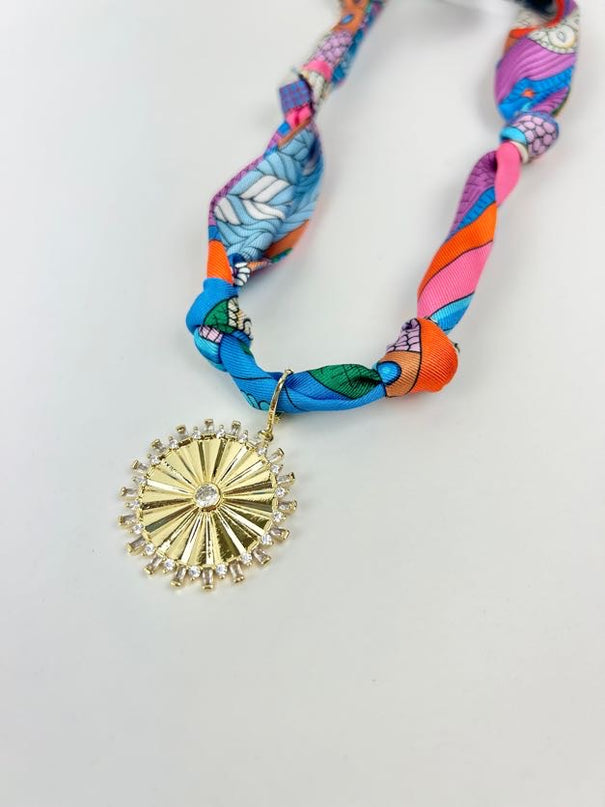 Cabo Medallion Scarf Necklace Necklaces in at Wrapsody