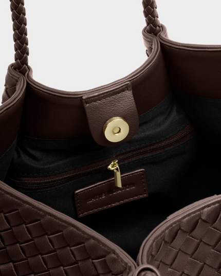 Nova Small Shoulder Tote in Chocolate