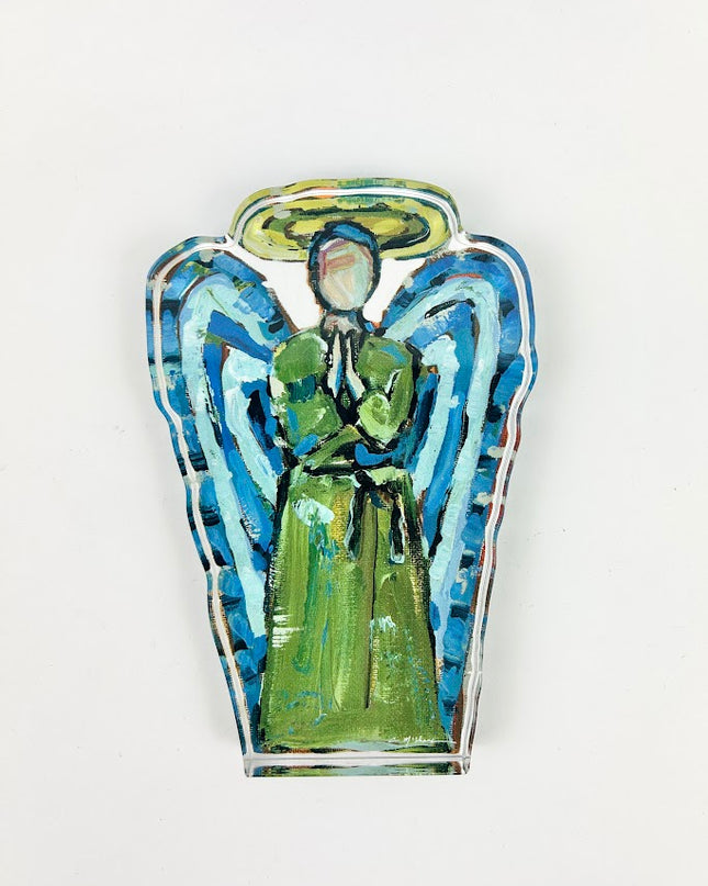 Heavenly Angel Male Acrylic Block Home Decor in  at Wrapsody