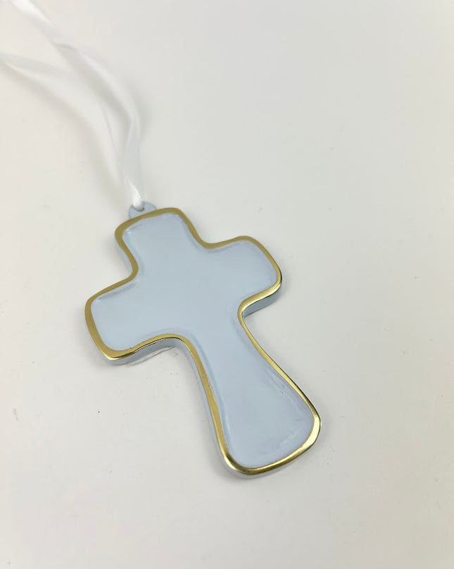 Encanto Athens Pastel Blue Cross Ornament Home Decor in  at Wrapsody