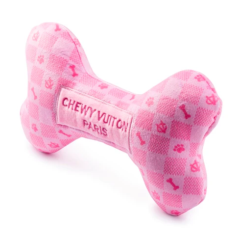 Pink Checker Chewy Paris Dog Toy Large Pet in  at Wrapsody