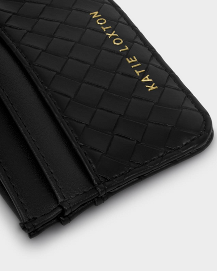 Nova Cardholder in Woven Texture Black