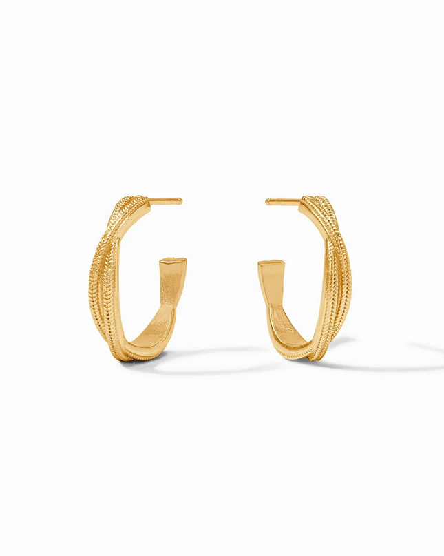 Julie Vos Cheval Twist Hoop - Small Earrings in  at Wrapsody