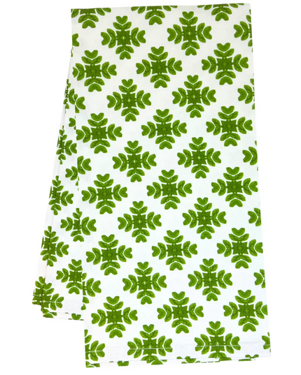 Laura Park Brushstrokes Green Tea Towel Kitchen Towels in at Wrapsody