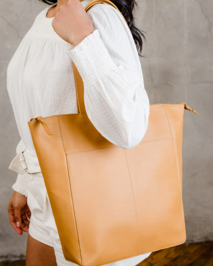 Able Lari Tote - Cognac Totes in  at Wrapsody