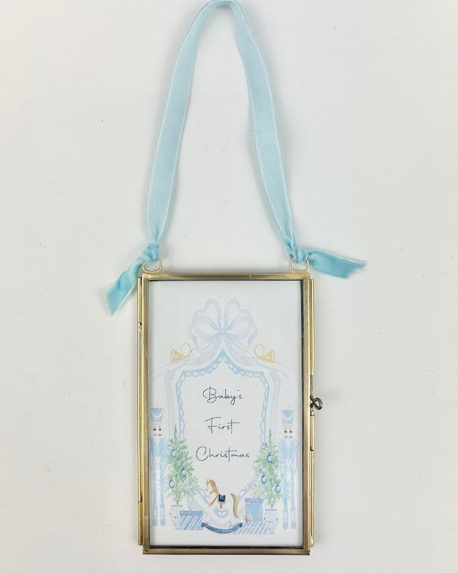 Baby's First Christmas Blue Frame Ornament Home Decor in  at Wrapsody