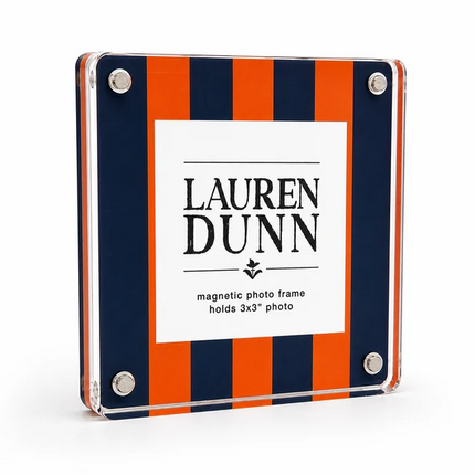 Acrylic Square Frame Orange/Navy Picture Frames in at Wrapsody
