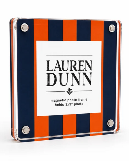Acrylic Square Frame Orange/Navy Picture Frames in at Wrapsody