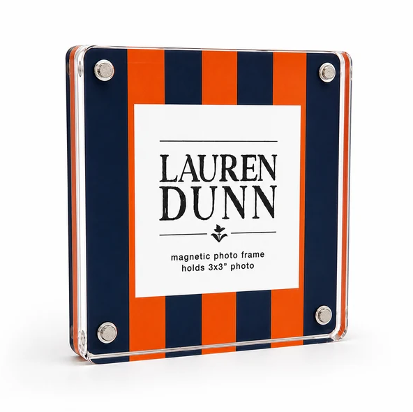 Acrylic Square Frame Orange/Navy Picture Frames in at Wrapsody