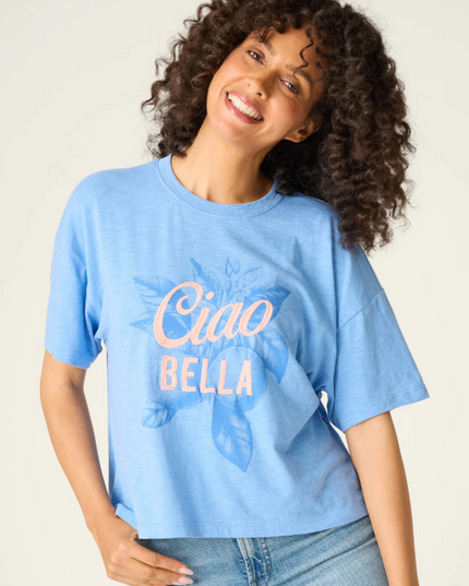 PJ Salvage Frutta Fresca Cornflower Tee Loungewear in S at Wrapsody